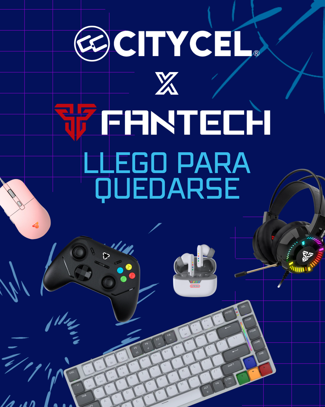 Pieza gráfica Citycell x Fantech