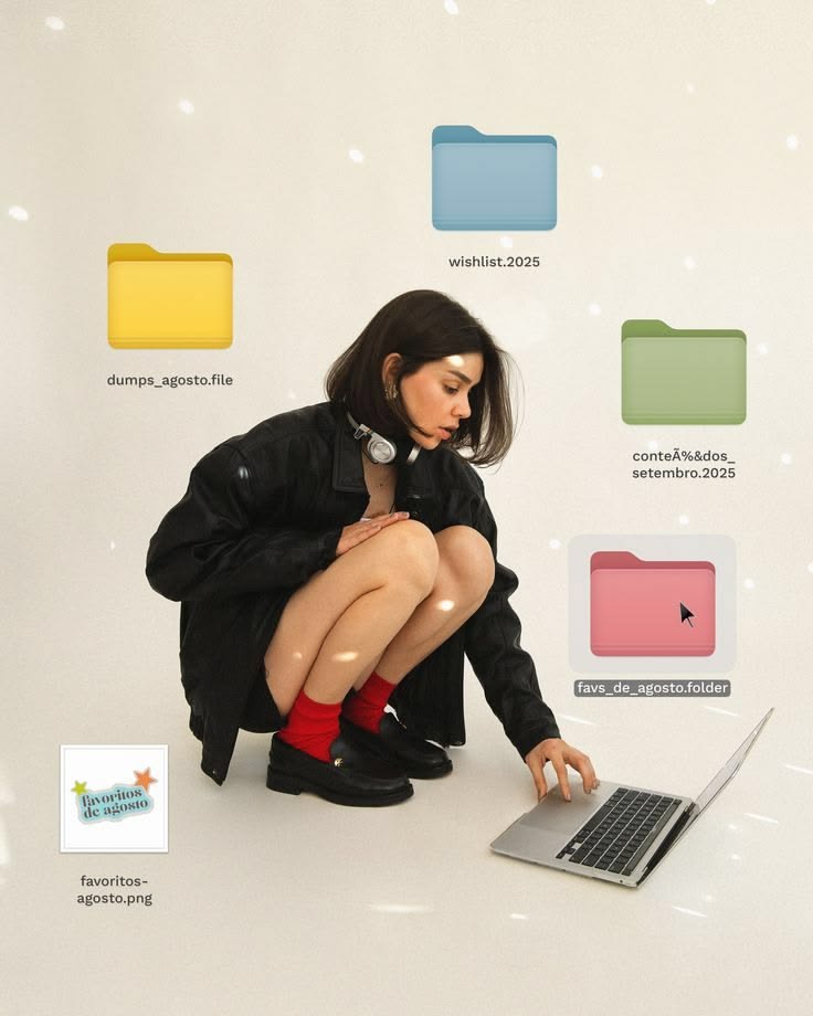 Emprendedora trabajando frente a un computador